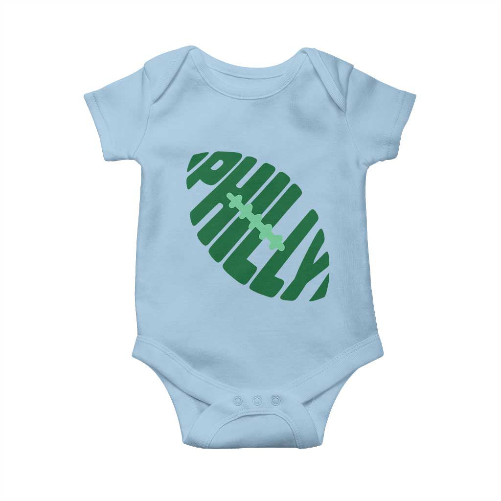 Philly Game Day Baby Onesie Football Team Retro Sports Fan TS10 Light Blue Print Your Wear