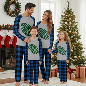 Philly Game Day Plaid Pajama Set Football Team Retro Sports Fan TS10 Blue Plaid Print Your Wear