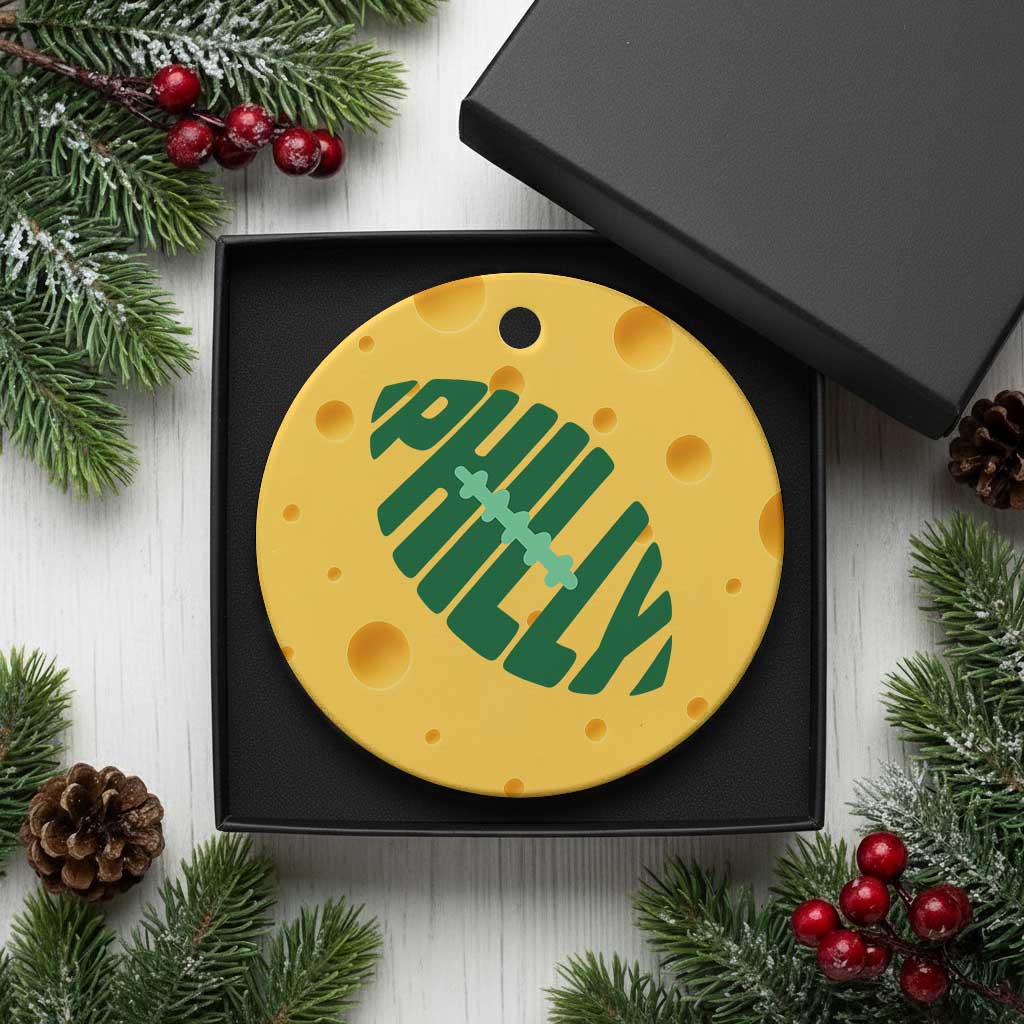 Philly Game Day Ceramic Ornament Football Team Retro Sports Fan TS10 1pc Yellow Cheese Print Your Wear