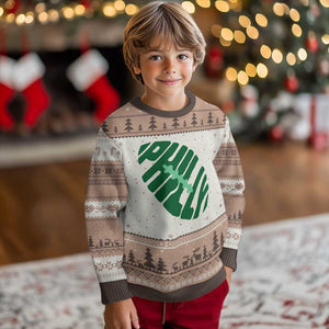 Philly Game Day Ugly Christmas Sweater Football Team Retro Sports Fan TS10 Mocha Mousse Print Your Wear