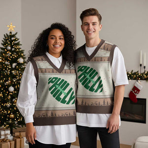 Philly Game Day V-Neck Knit Sweater Vest Football Team Retro Sports Fan TS10 Mocha Mousse Print Your Wear