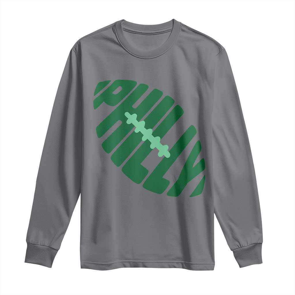 Philly Game Day Long Sleeve Shirt Football Team Retro Sports Fan TS10 Charcoal Print Your Wear