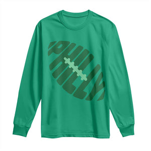 Philly Game Day Long Sleeve Shirt Football Team Retro Sports Fan TS10 Irish Green Print Your Wear