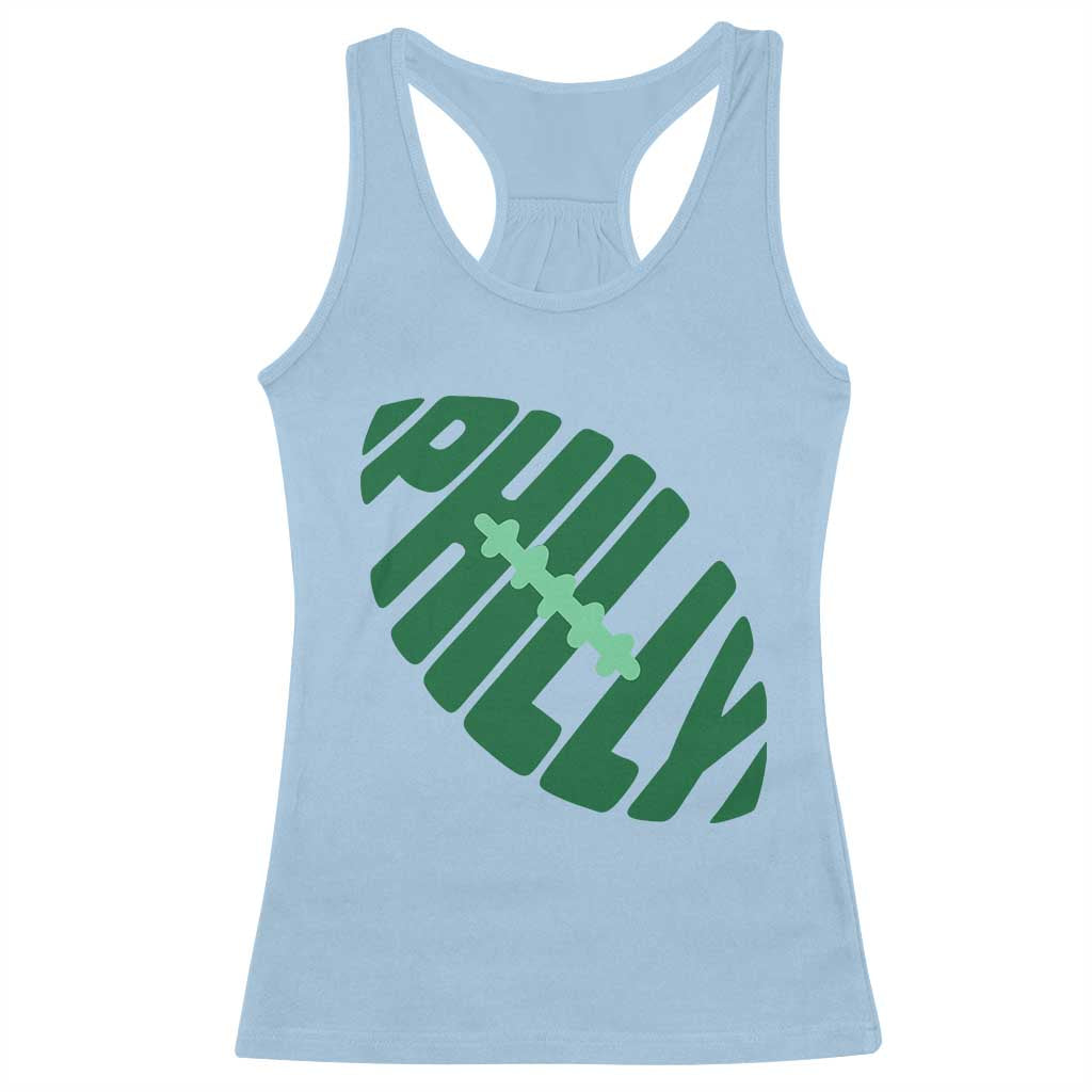 Philly Game Day Racerback Tank Top Football Team Retro Sports Fan TS10 Light Blue Print Your Wear