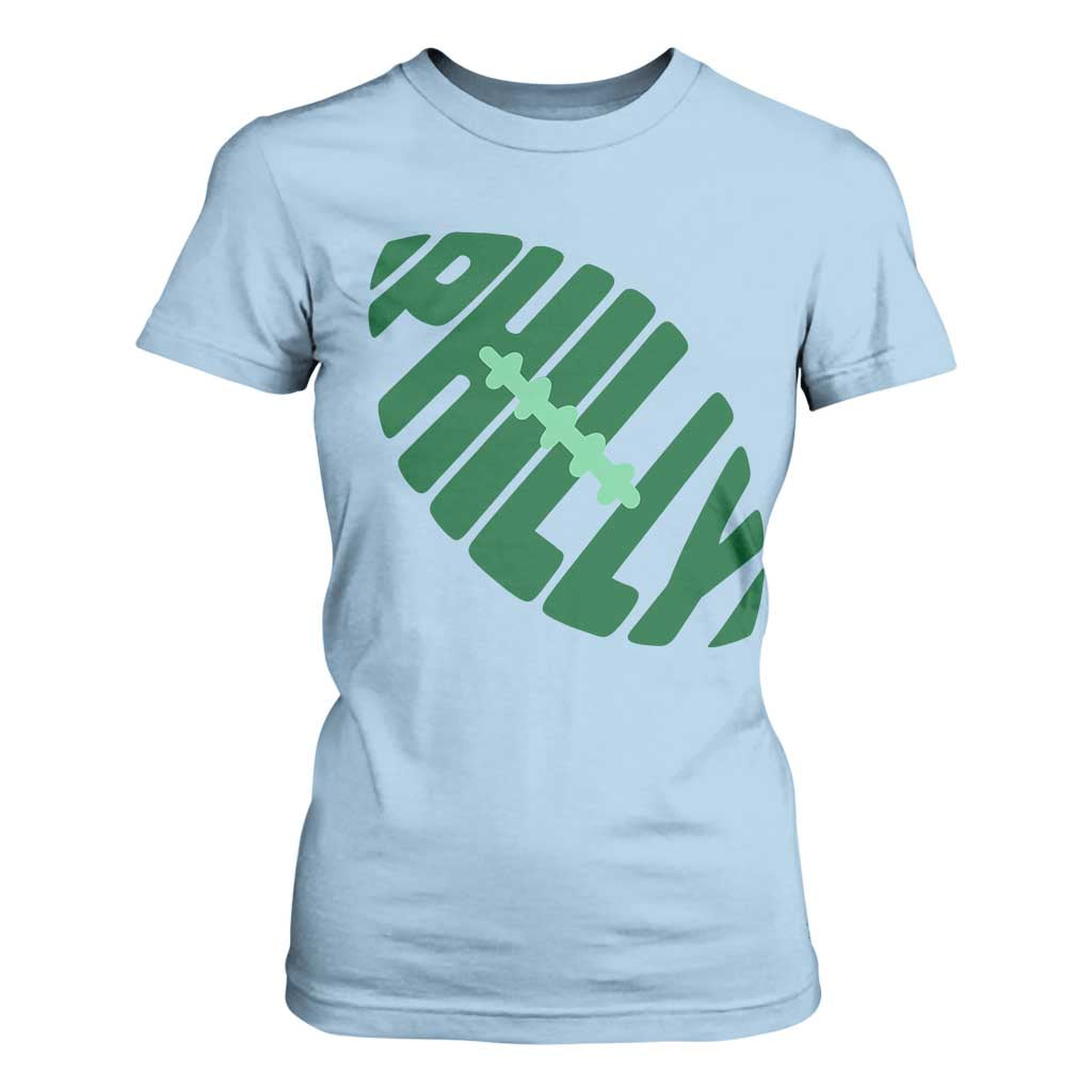 Philly Game Day T Shirt For Women Football Team Retro Sports Fan TS10 Light Blue Print Your Wear