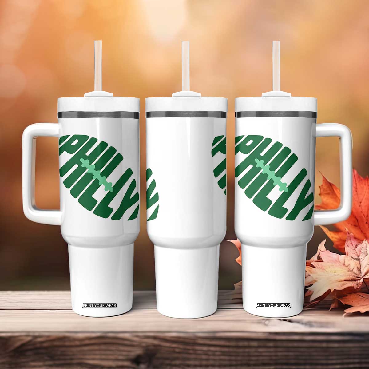 Philly Game Day Tumbler With Handle Football Team Retro Sports Fan TS10 Print Your Wear