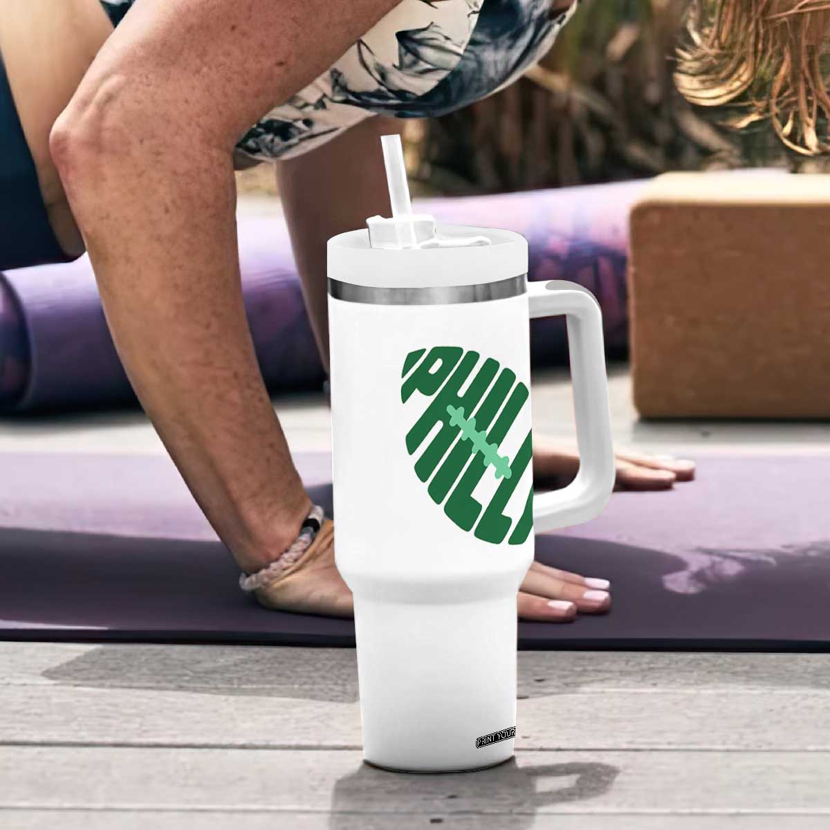 Philly Game Day Tumbler With Handle Football Team Retro Sports Fan TS10 Print Your Wear