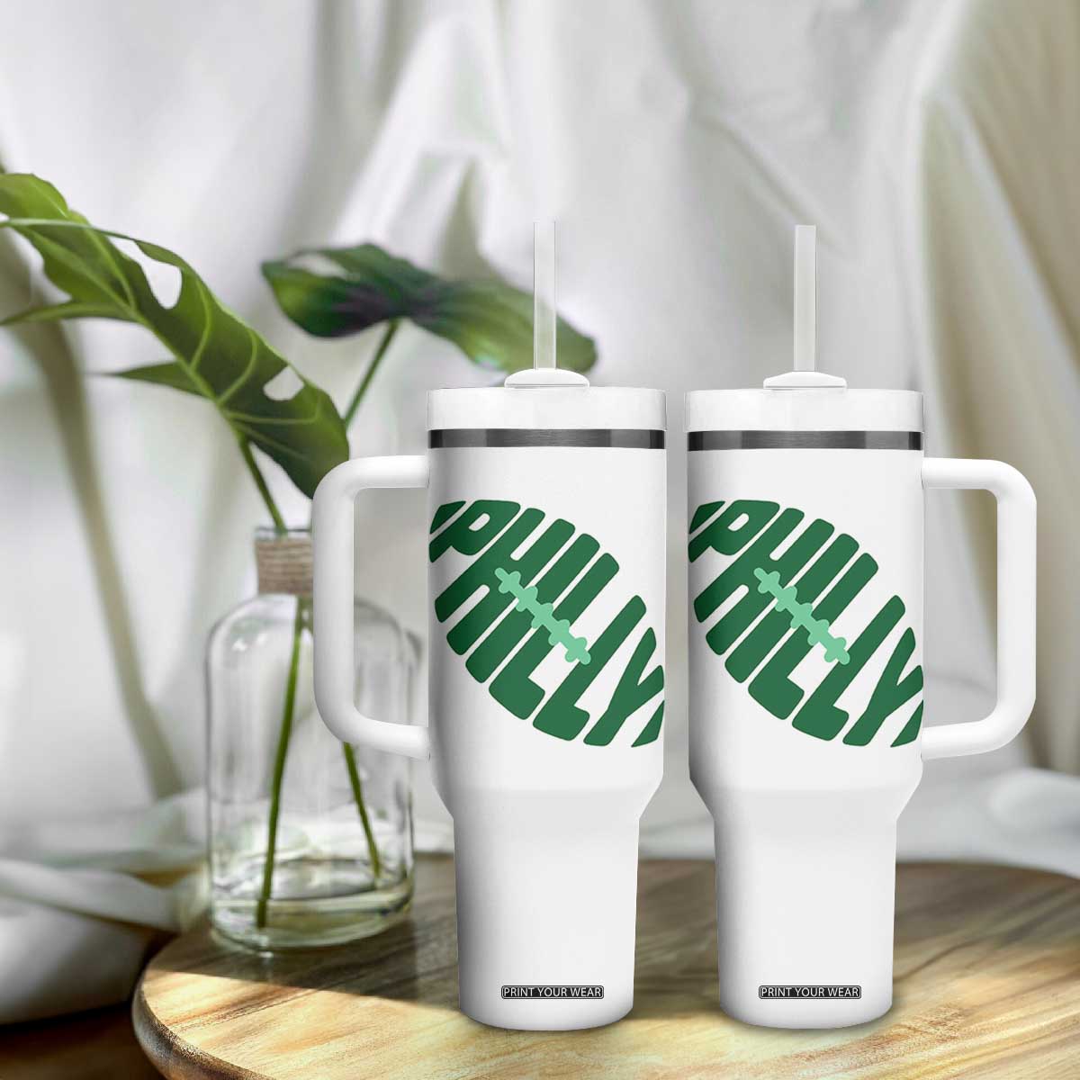 Philly Game Day Tumbler With Handle Football Team Retro Sports Fan TS10 Print Your Wear