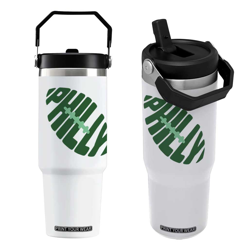 Philly Game Day Flip Straw Tumbler Football Team Retro Sports Fan TS10 One Size: 30 oz White Print Your Wear