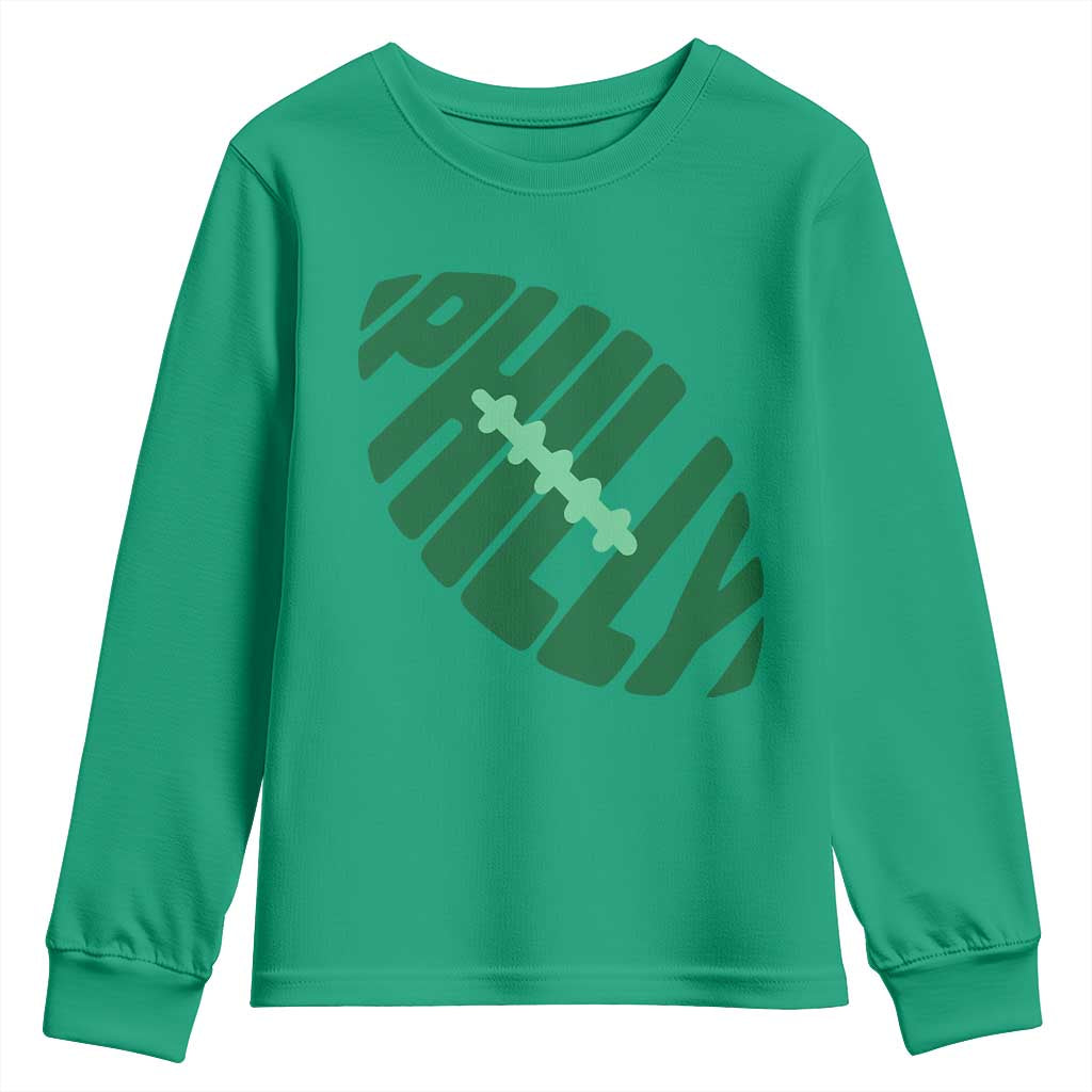 Philly Game Day Youth Sweatshirt Football Team Retro Sports Fan TS10 Irish Green Print Your Wear