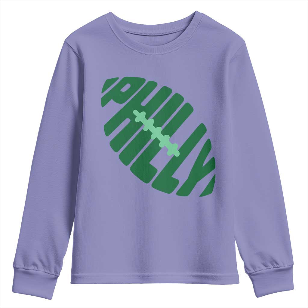Philly Game Day Youth Sweatshirt Football Team Retro Sports Fan TS10 Violet Print Your Wear