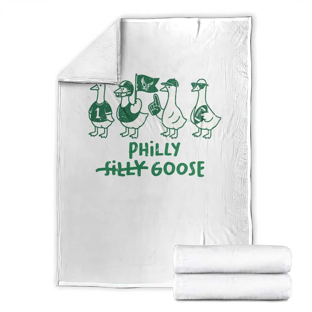 Philly Goose Throw Blanket Funny Philadelphia Football Fan Gear Silly Gooses TS10 White Print Your Wear