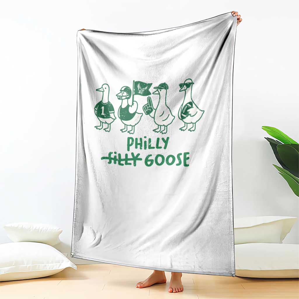 Philly Goose Throw Blanket Funny PFE Football Fan Gear Silly Gooses TS10 Print Your Wear