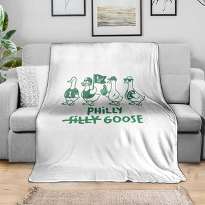 Philly Goose Throw Blanket Funny PFE Football Fan Gear Silly Gooses TS10 Print Your Wear