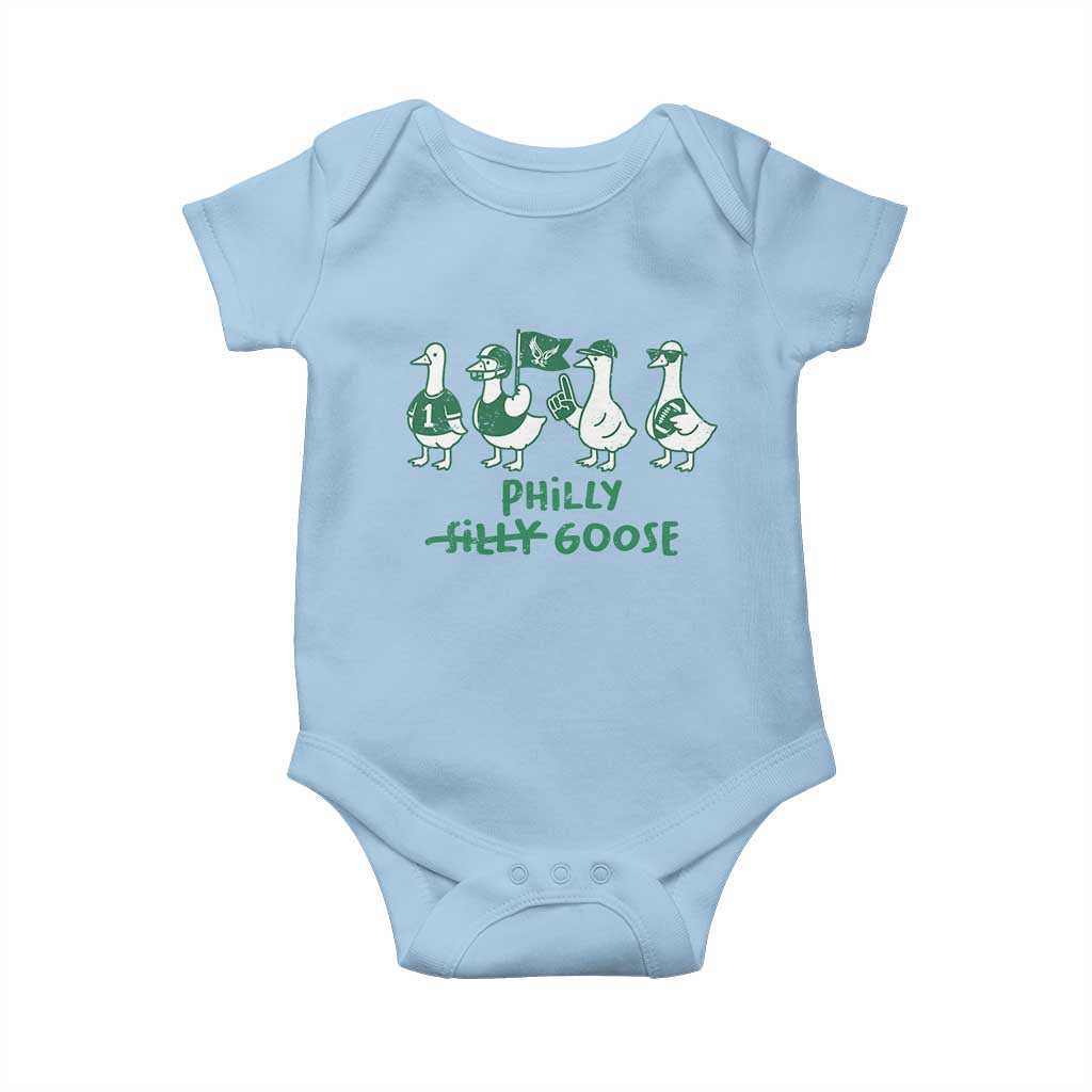 Philly Goose Baby Onesie Funny PFE Football Fan Gear Silly Gooses TS10 Light Blue Print Your Wear