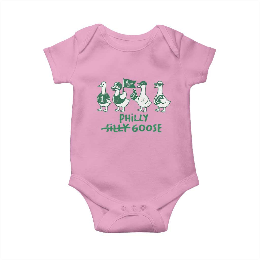 Philly Goose Baby Onesie Funny Philadelphia Football Fan Gear Silly Gooses TS10 Light Pink Print Your Wear