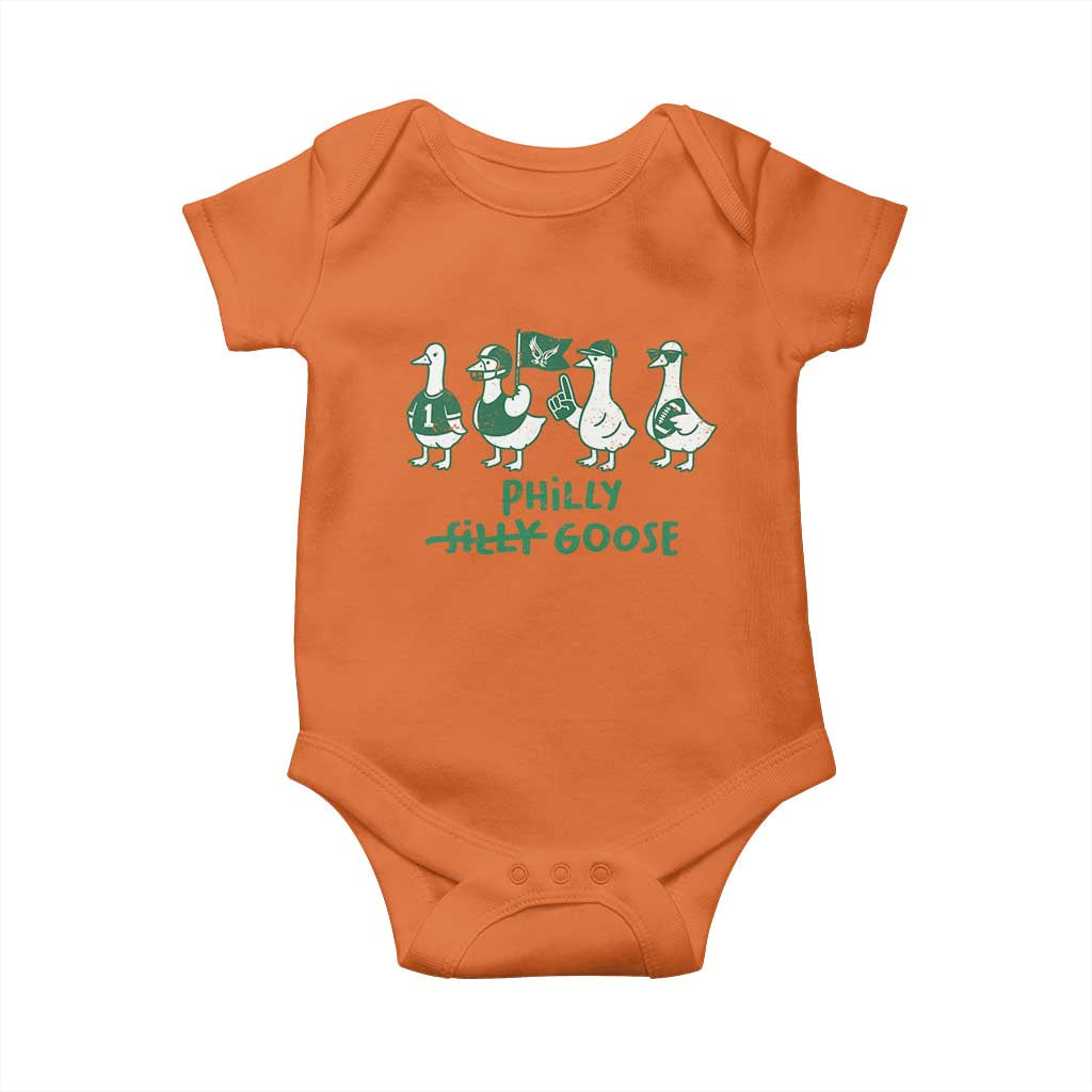 Philly Goose Baby Onesie Funny Philadelphia Football Fan Gear Silly Gooses TS10 Orange Print Your Wear