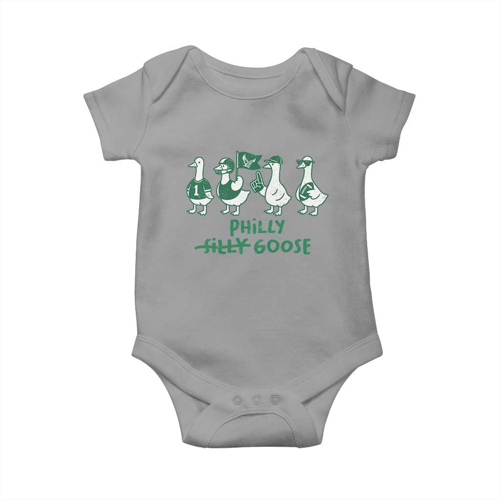 Philly Goose Baby Onesie Funny Philadelphia Football Fan Gear Silly Gooses TS10 Sport Gray Print Your Wear