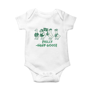 Philly Goose Baby Onesie Funny Philadelphia Football Fan Gear Silly Gooses TS10 White Print Your Wear