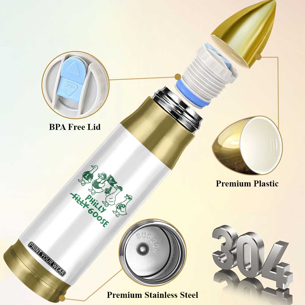 Philly Goose Bullet Tumbler Funny Philadelphia Football Fan Gear Silly Gooses TS10 Print Your Wear