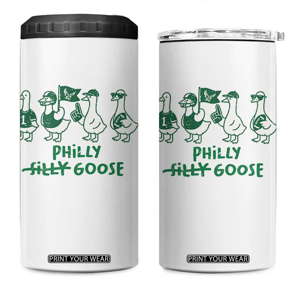 Philly Goose 4 in 1 Can Cooler Tumbler Funny Philadelphia Football Fan Gear Silly Gooses TS10 One Size: 16 oz White Print Your Wear