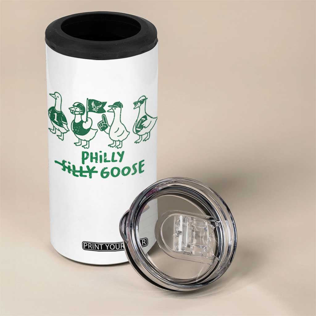 Philly Goose 4 in 1 Can Cooler Tumbler Funny Philadelphia Football Fan Gear Silly Gooses TS10 Print Your Wear