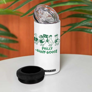 Philly Goose 4 in 1 Can Cooler Tumbler Funny Philadelphia Football Fan Gear Silly Gooses TS10 Print Your Wear
