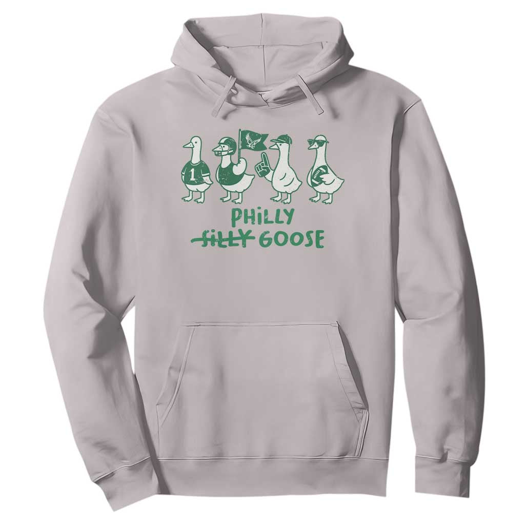 Philly Goose Hoodie Funny Philadelphia Football Fan Gear Silly Gooses TS10 Ice Gray Print Your Wear