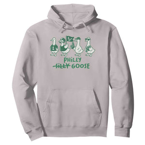 Philly Goose Hoodie Funny Philadelphia Football Fan Gear Silly Gooses TS10 Ice Gray Print Your Wear