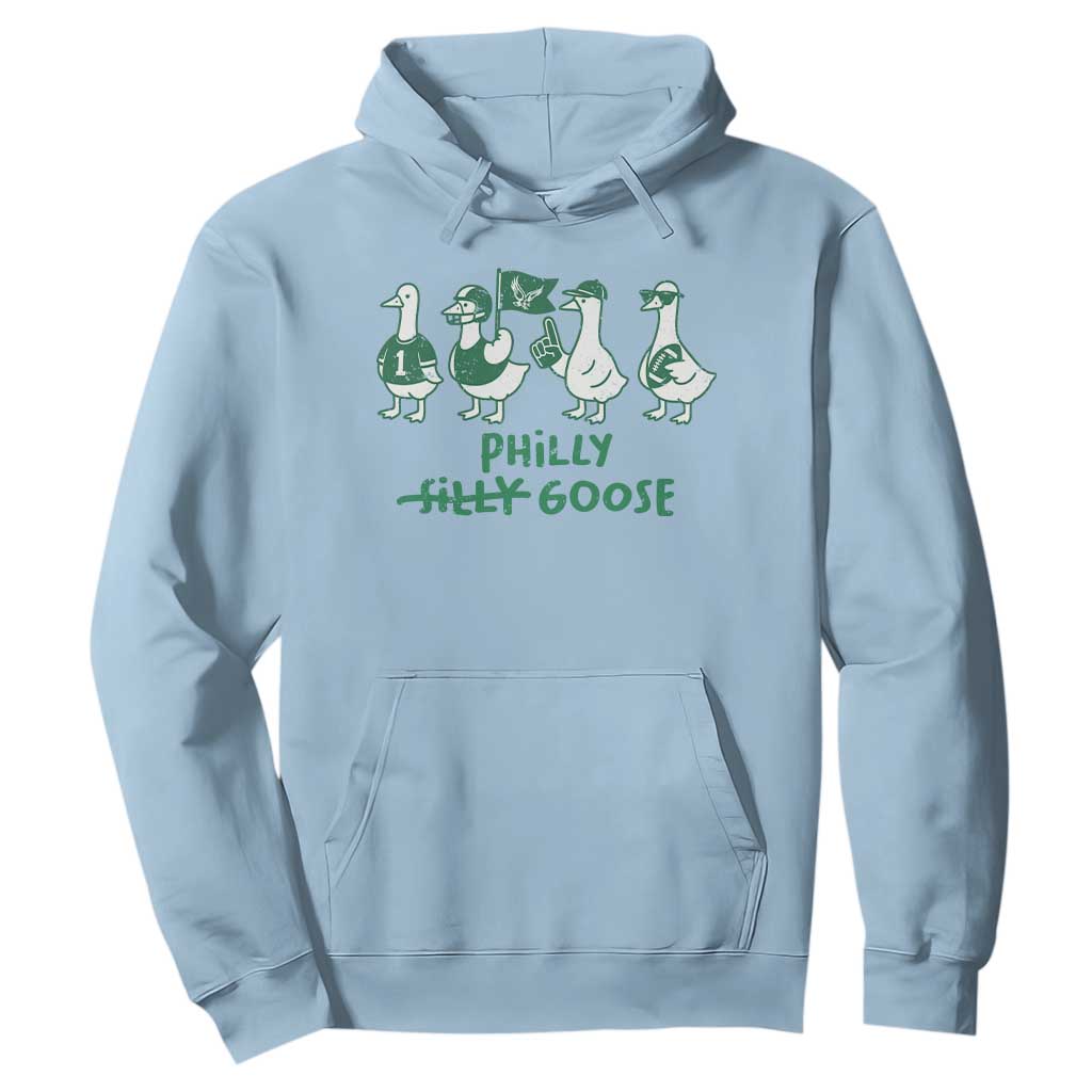 Philly Goose Hoodie Funny Philadelphia Football Fan Gear Silly Gooses TS10 Light Blue Print Your Wear