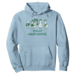 Philly Goose Hoodie Funny Philadelphia Football Fan Gear Silly Gooses TS10 Light Blue Print Your Wear