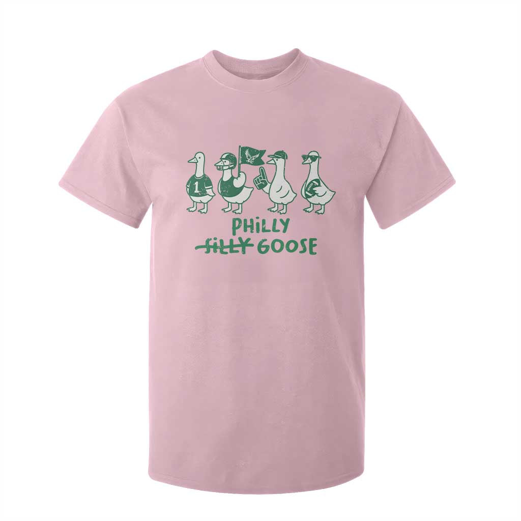 Philly Goose T Shirt For Kid Funny Philadelphia Football Fan Gear Silly Gooses TS10 Light Pink Print Your Wear