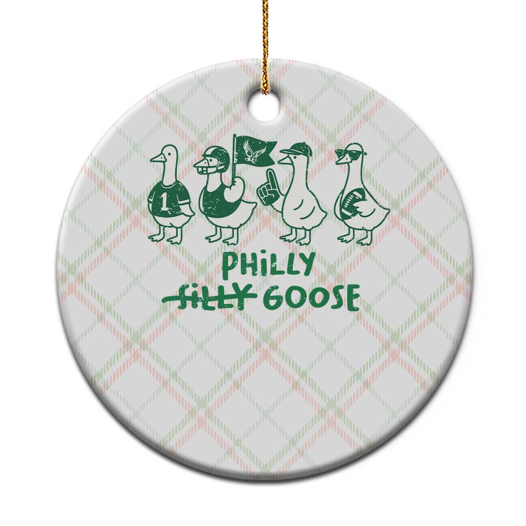 Philly Goose Ceramic Ornament Funny PFE Football Fan Gear Silly Gooses TS10 1pc Christmas Plaid Print Your Wear