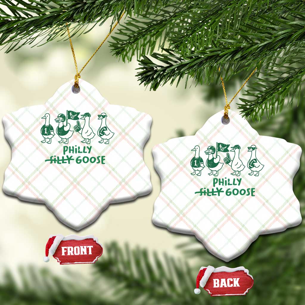 Philly Goose Ceramic Ornament Funny Philadelphia Football Fan Gear Silly Gooses TS10 Print Your Wear
