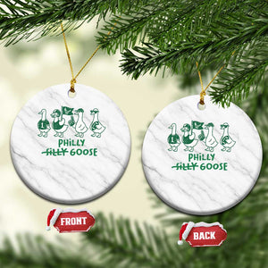 Philly Goose Ceramic Ornament Funny PFE Football Fan Gear Silly Gooses TS10 1pc White Marble Print Your Wear