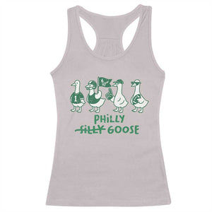 Philly Goose Racerback Tank Top Funny Philadelphia Football Fan Gear Silly Gooses TS10 Ice Gray Print Your Wear