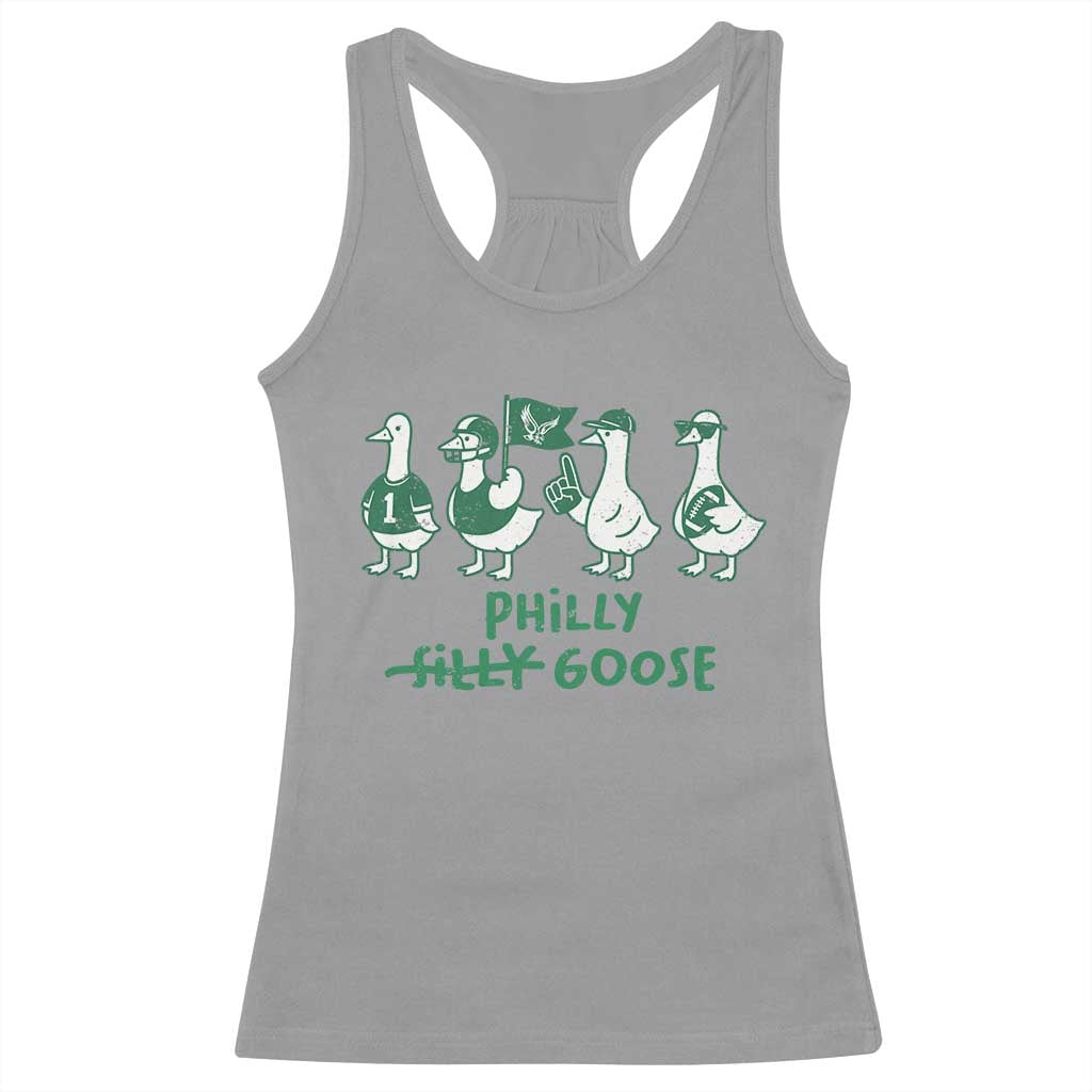 Philly Goose Racerback Tank Top Funny Philadelphia Football Fan Gear Silly Gooses TS10 Sport Gray Print Your Wear
