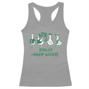 Philly Goose Racerback Tank Top Funny Philadelphia Football Fan Gear Silly Gooses TS10 Sport Gray Print Your Wear