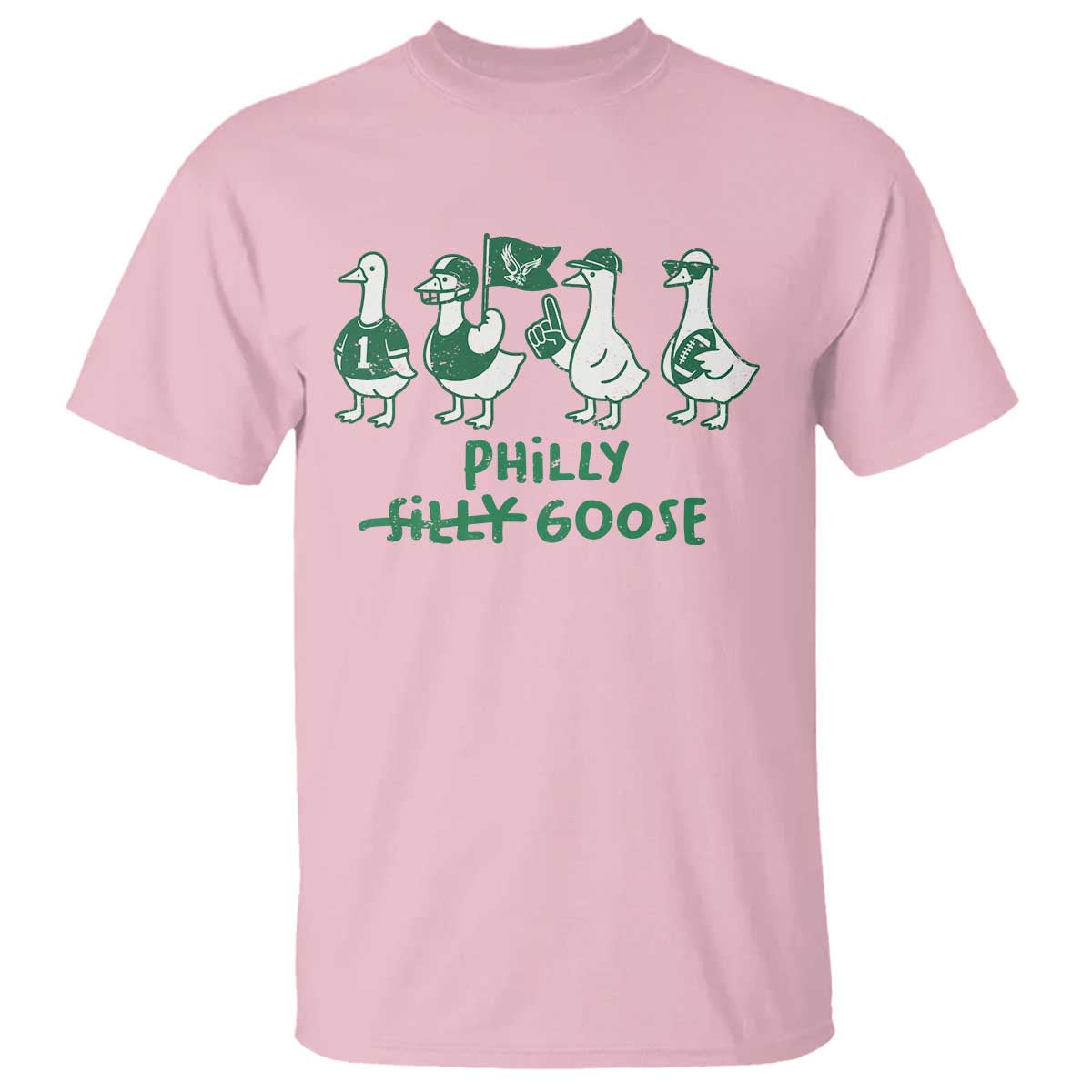 Philly Goose T Shirt Funny Philadelphia Football Fan Gear Silly Gooses TS10 Light Pink Print Your Wear