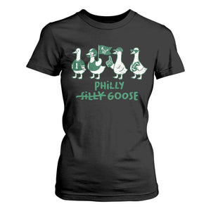 Philly Goose T Shirt For Women Funny Philadelphia Football Fan Gear Silly Gooses TS10 Black Print Your Wear