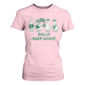 Philly Goose T Shirt For Women Funny Philadelphia Football Fan Gear Silly Gooses TS10 Light Pink Print Your Wear