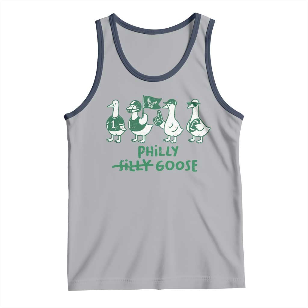 Philly Goose Tank Top Funny Philadelphia Football Fan Gear Silly Gooses TS10 Athletic Heather Navy Print Your Wear