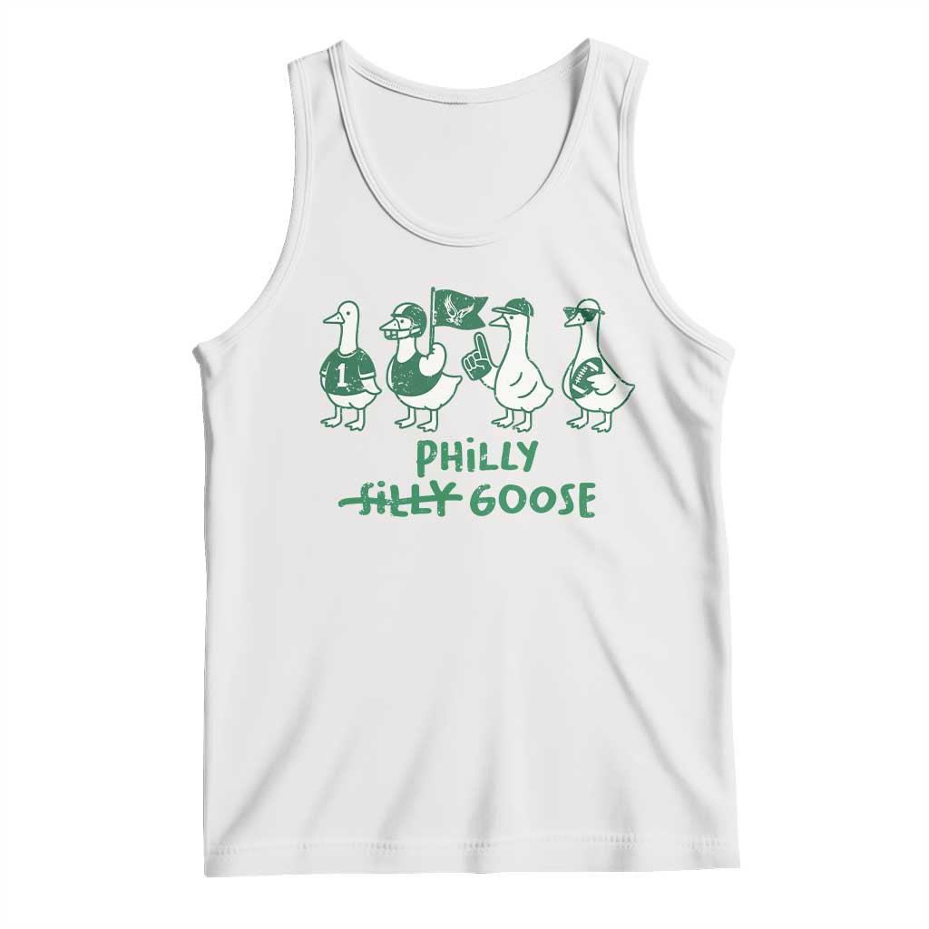 Philly Goose Tank Top Funny Philadelphia Football Fan Gear Silly Gooses TS10 White Print Your Wear