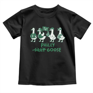 Philly Goose Toddler T Shirt Funny Philadelphia Football Fan Gear Silly Gooses TS10 Black Print Your Wear
