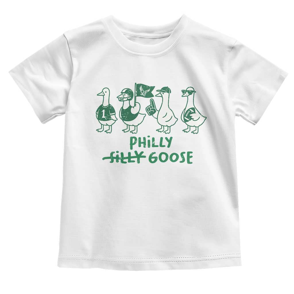 Philly Goose Toddler T Shirt Funny Philadelphia Football Fan Gear Silly Gooses TS10 White Print Your Wear