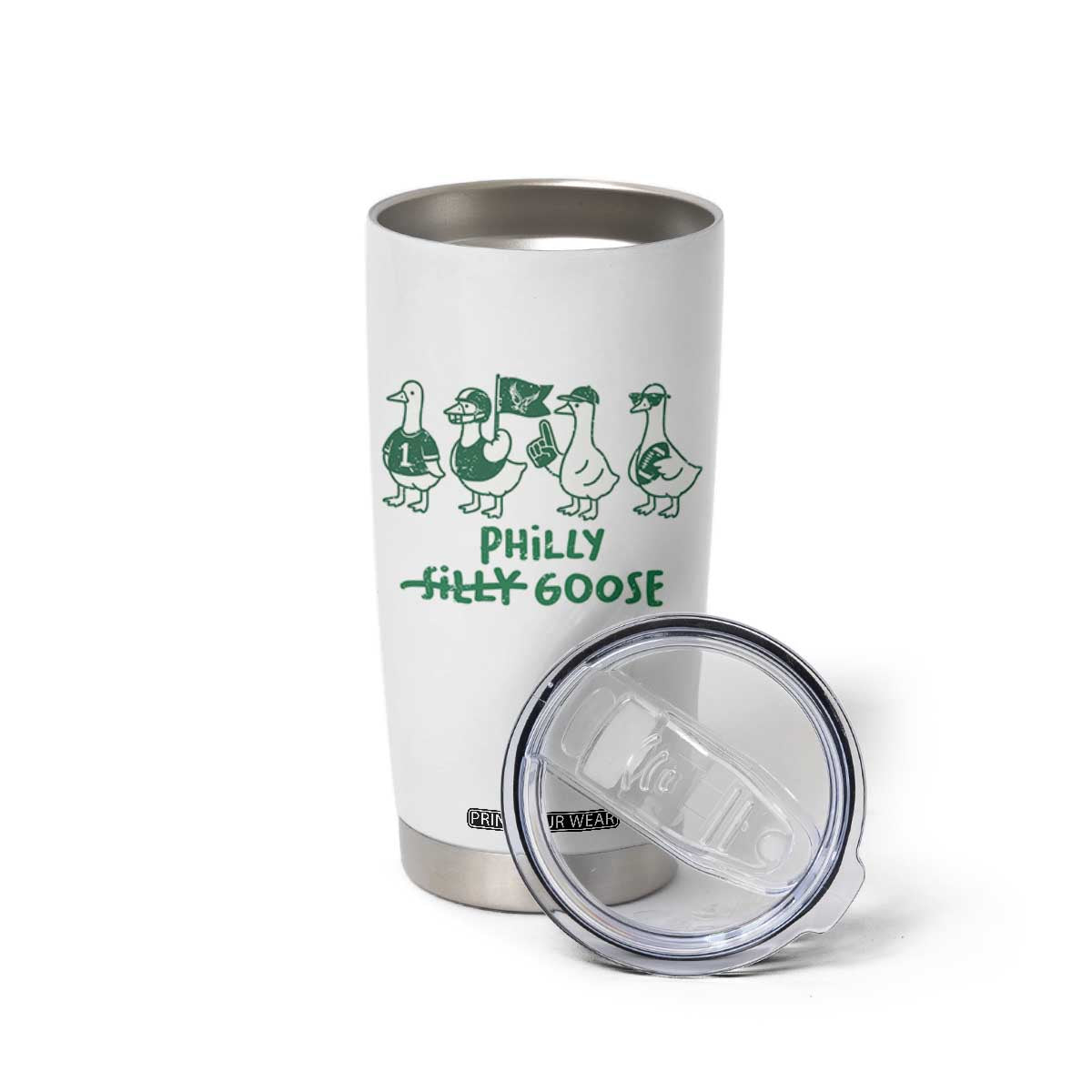 Philly Goose Tumbler Cup Funny Philadelphia Football Fan Gear Silly Gooses TS10 Print Your Wear