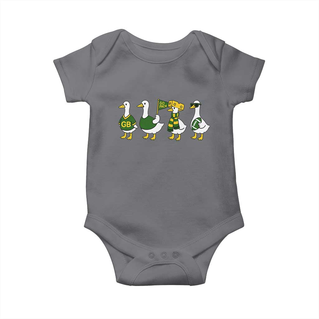 Vintage GB Goose Baby Onesie Funny Silly Gooses Football TS10 Charcoal Print Your Wear