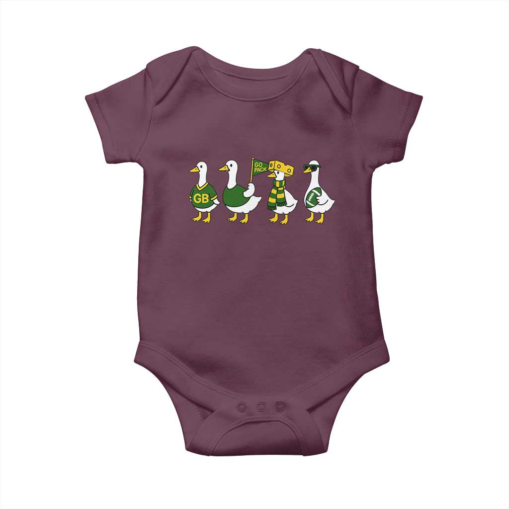 Vintage GB Goose Baby Onesie Funny Silly Gooses Football TS10 Maroon Print Your Wear