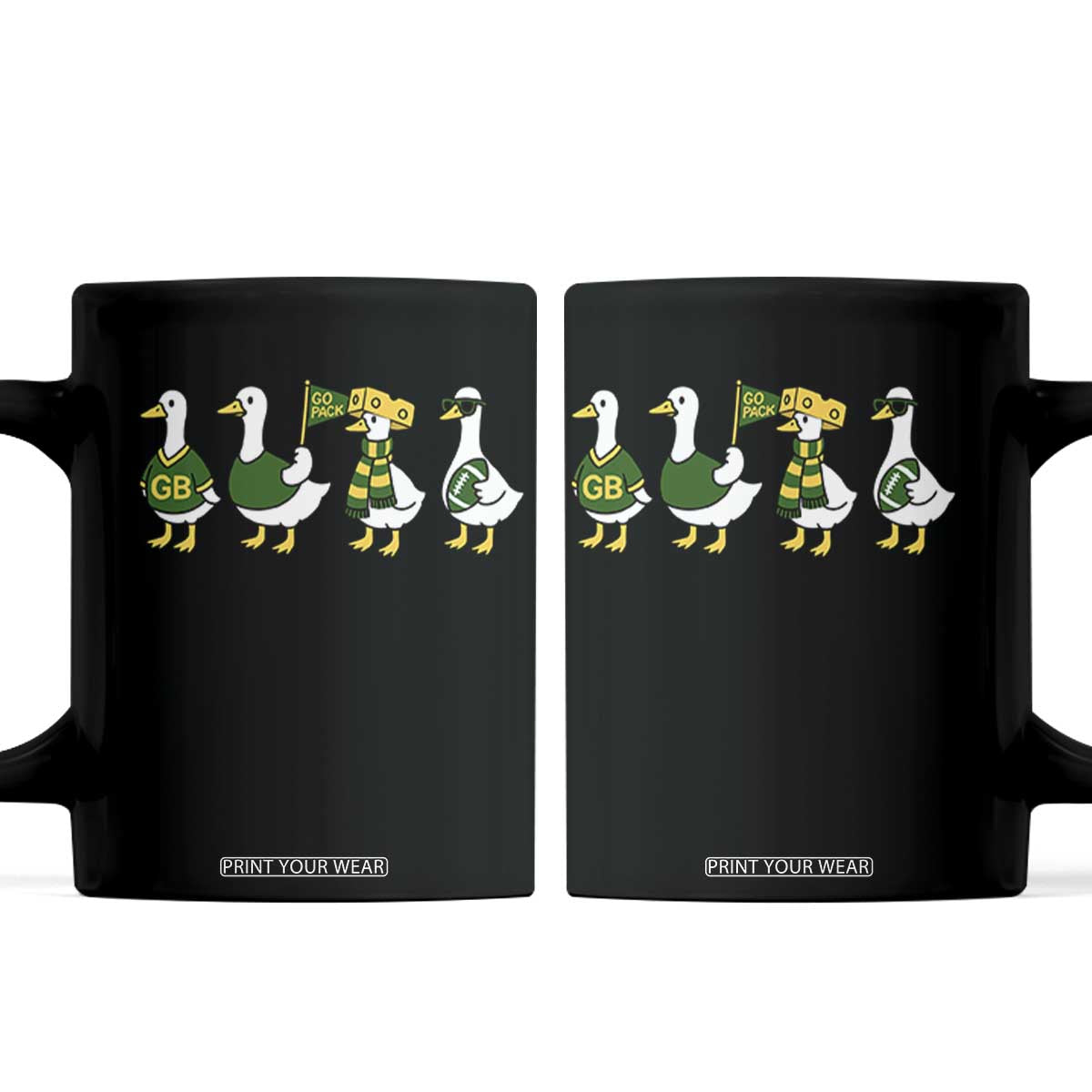 Vintage Green Bay Goose Coffee Mug Funny Silly Gooses Football TS10 Black Print Your Wear