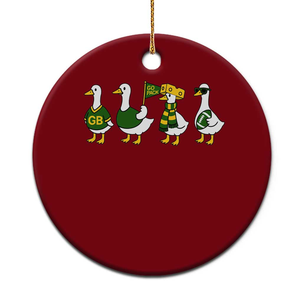 Vintage Green Bay Goose Ceramic Ornament Funny Silly Gooses Football TS10 1pc Red Print Your Wear